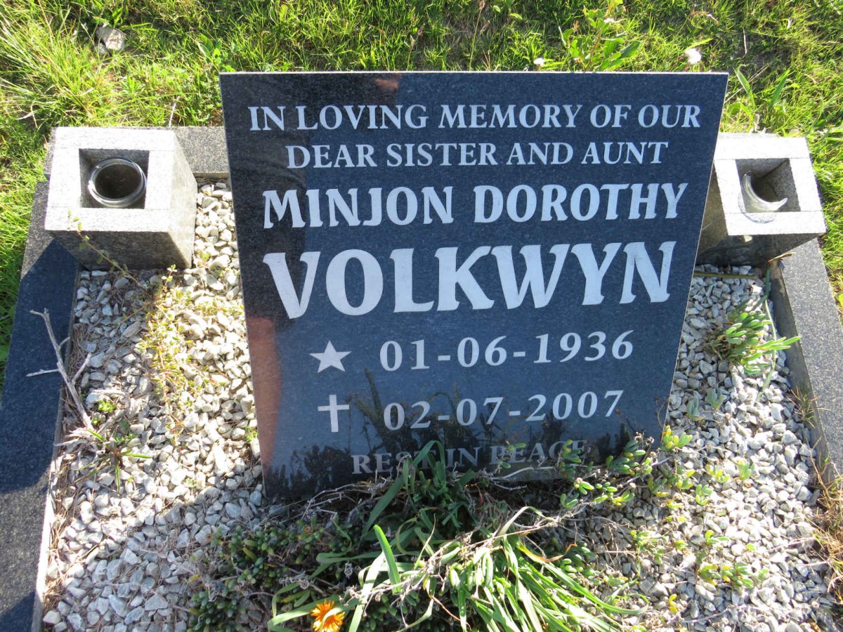 VOLKWYN Minjon Dorothy 1936-2007