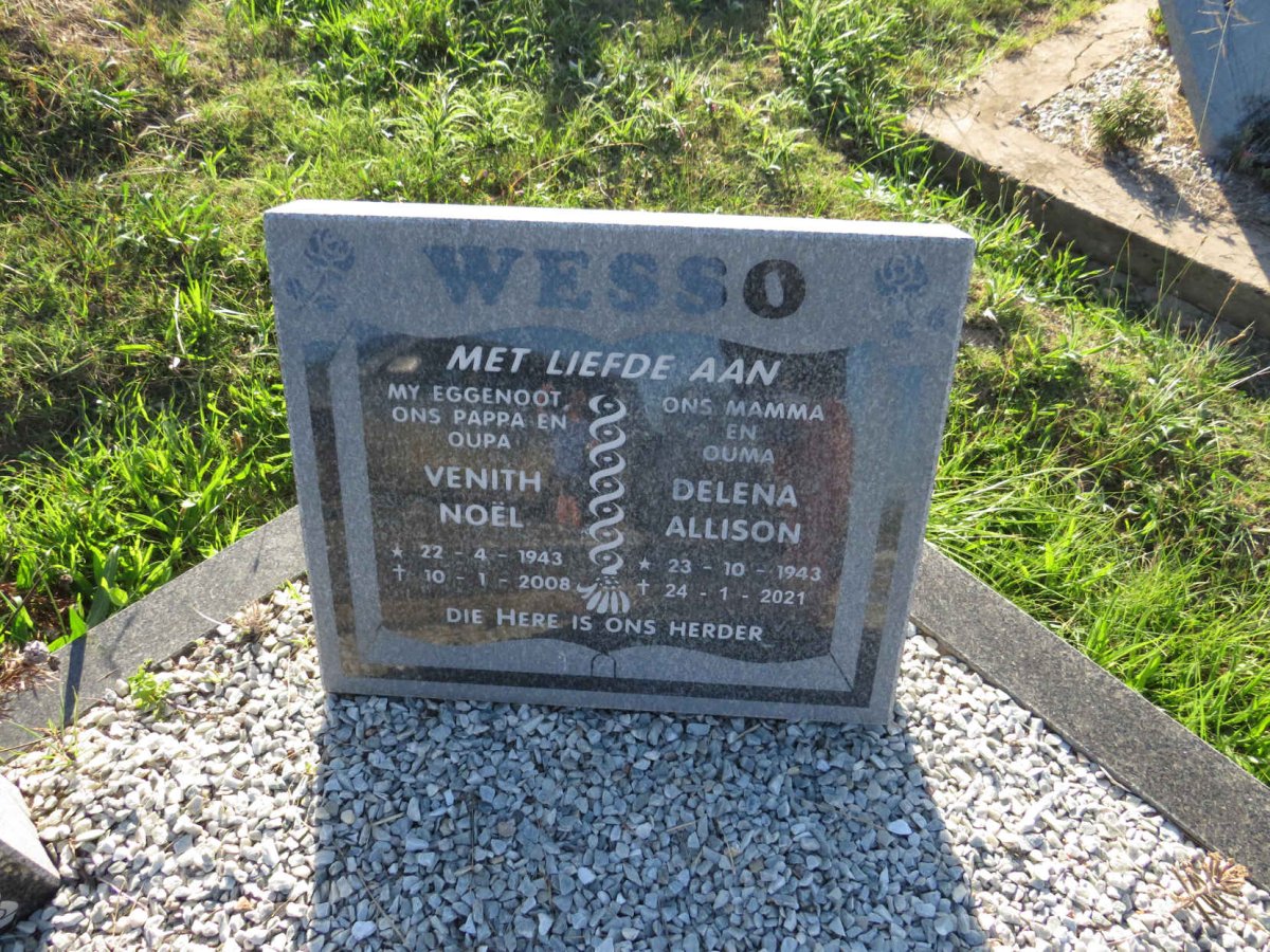 WESSO Venith Noël 1943-2008 &amp; Delena Allison 1943-2021