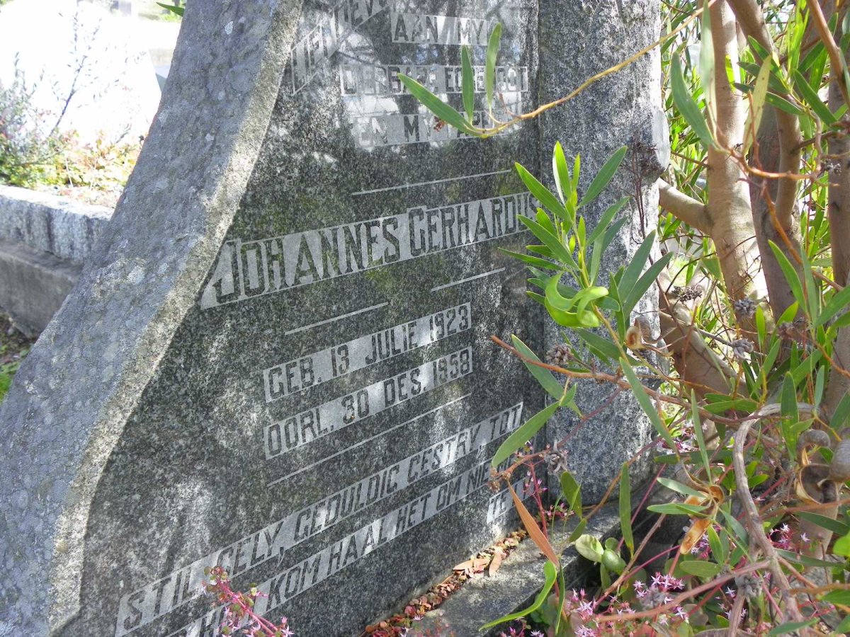 WEYERS Johannes Gerhardus 1923-1958