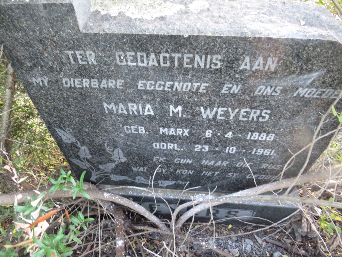 WEYERS Maria M. nee MARX 1888-1961