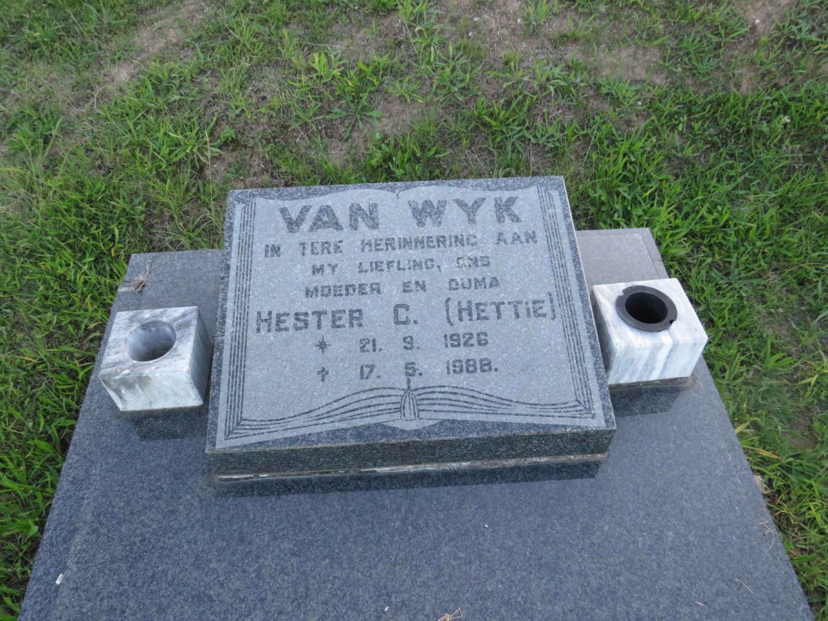 WYK Hester C., van 1926-1988