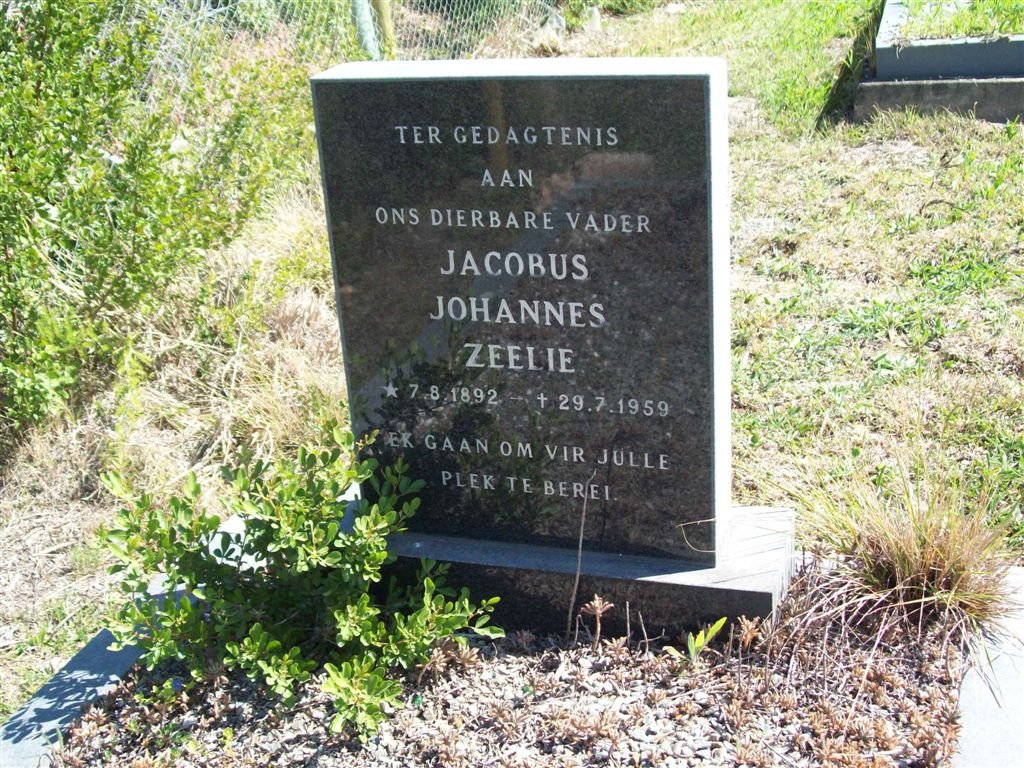 ZEELIE Jacobus Johannes 1892-1959