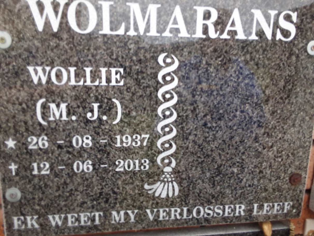 WOLMARANS M. J. 1937-2013