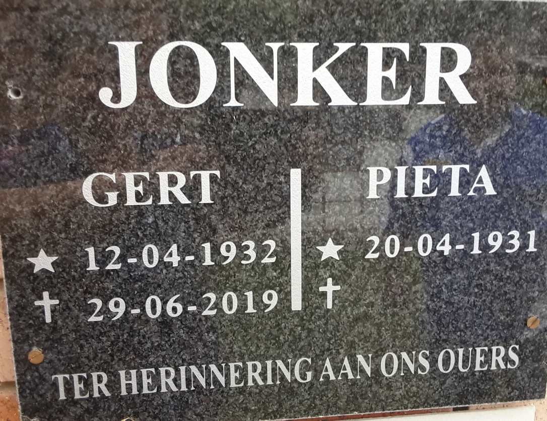 JONKER Gert 1932-2019 &amp; Pieta 1931-