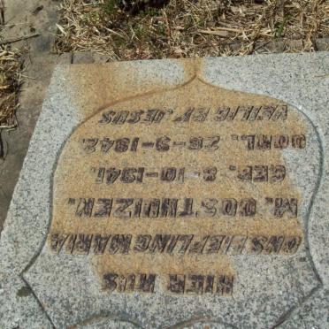 OOSTHUIZEN M. 1941-1942