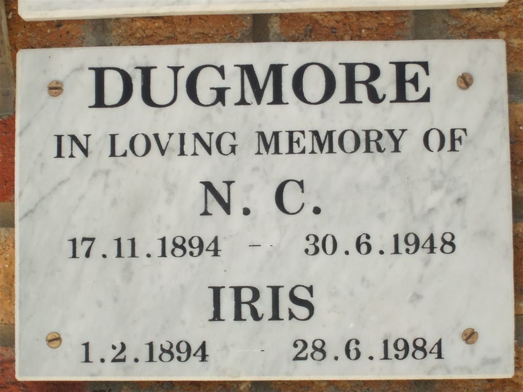 DUGMORE N.C. 1894-1948 &amp; Iris 1894-1984