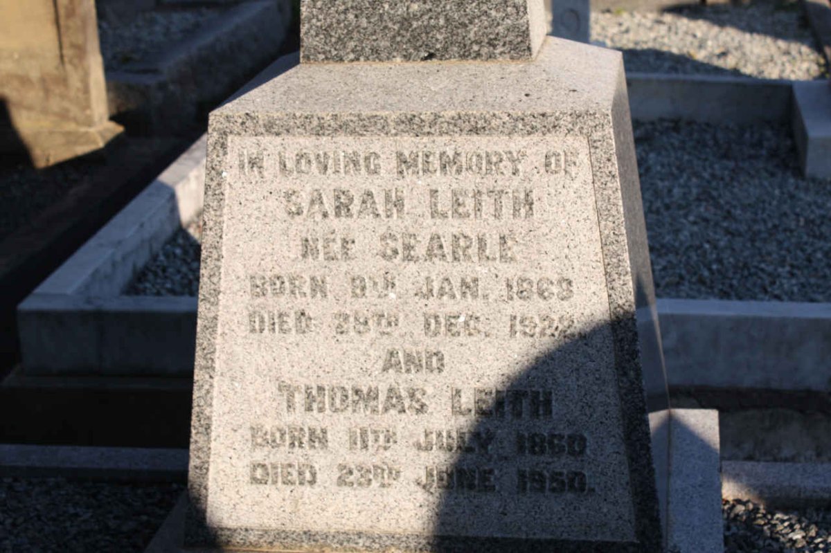 LEITH Thomas 1850-1950 &amp; Sarah SEARLE 1868-1922