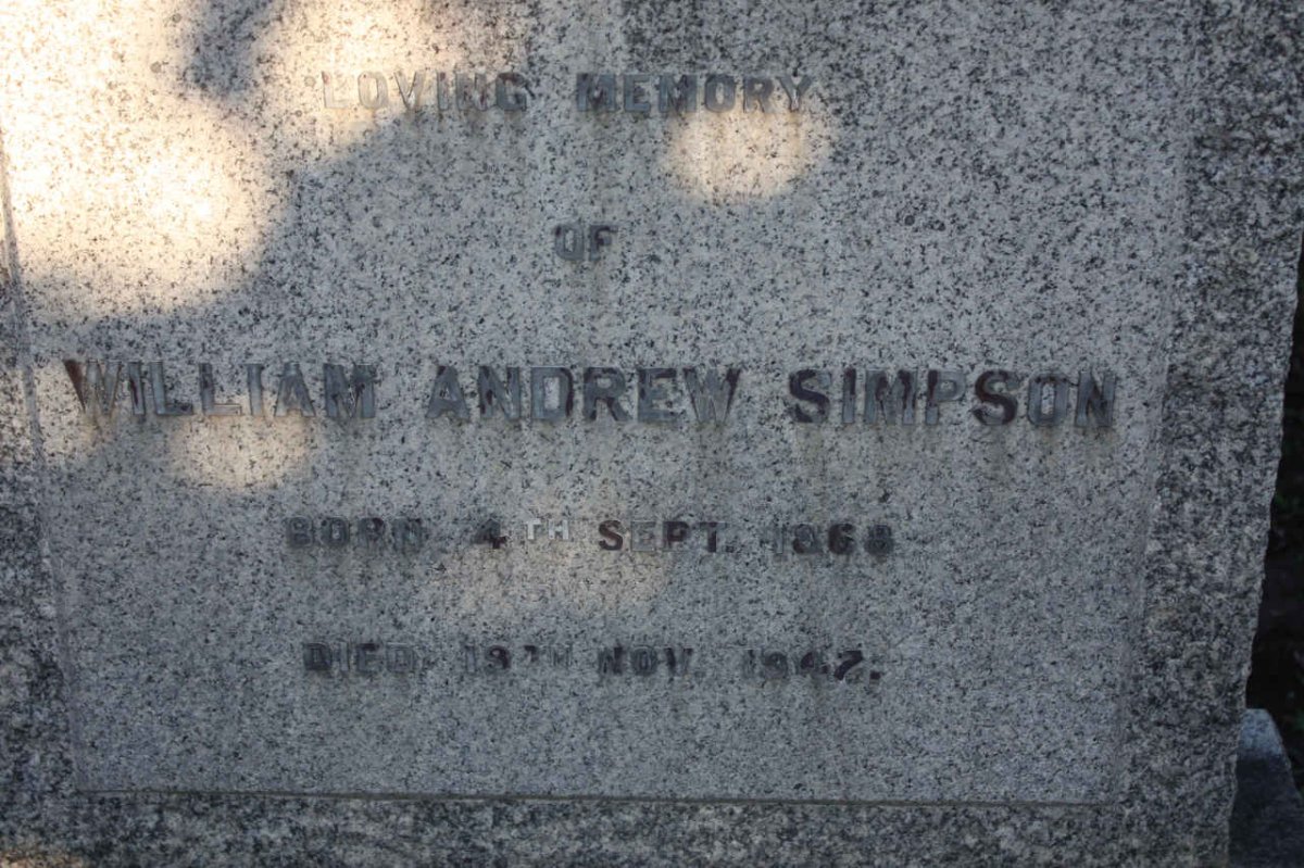 SIMPSON William Andrew 1868-1947