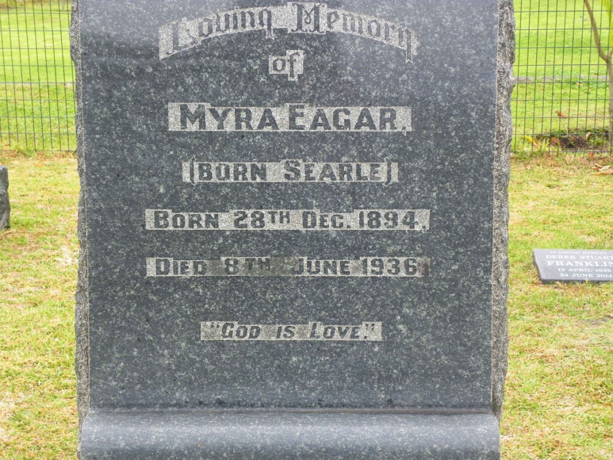 EAGAR Myra nee SEARLE 1894-1936