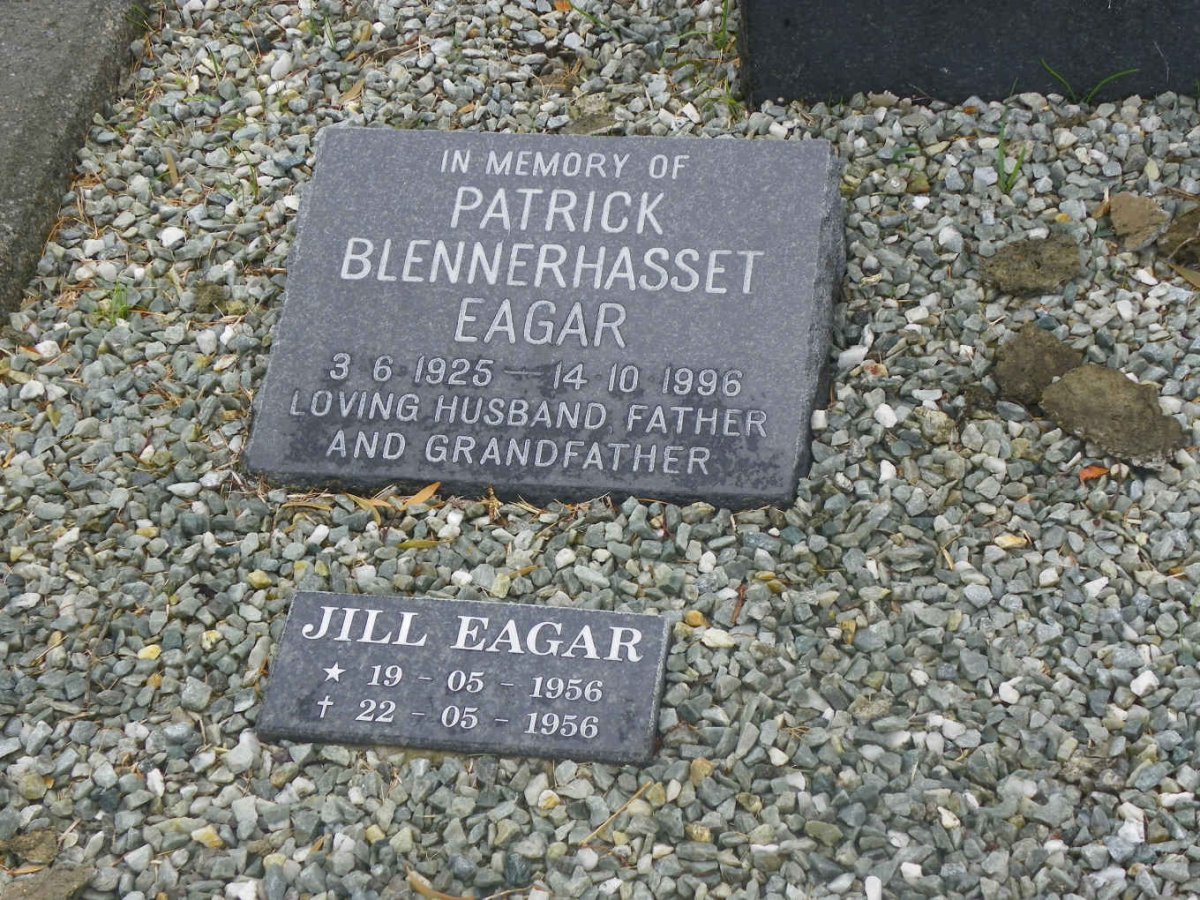 EAGAR Patrick Blennerhasset 1925-1996 :: EAGAR Jill 1956-1956