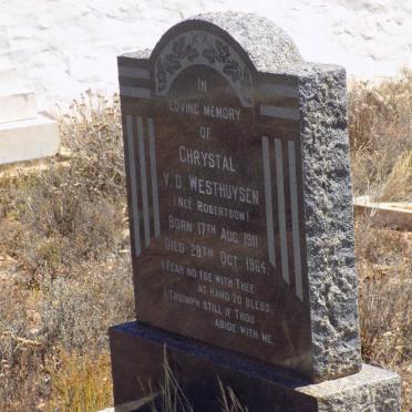 WESTHUYSEN Chrystal, van der nee ROBERTSON 1911-1964