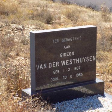 WESTHUYSEN Gideon, van der 1907-1985