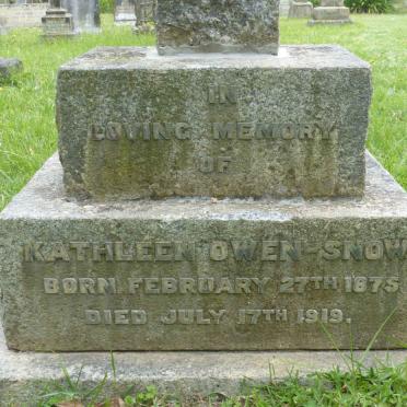 SNOW Kathleen, OWEN 1875-1919