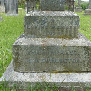 KRAUSZ Esme nee DUMBLETON -191?