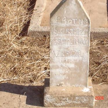 BOTHA Petrus Johannes 1887-1953