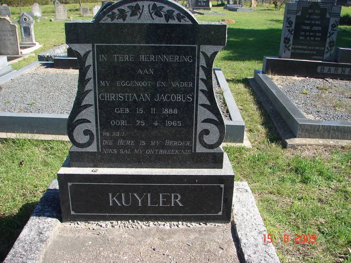 KUYLER Christiaan Jacobus 1888-1965