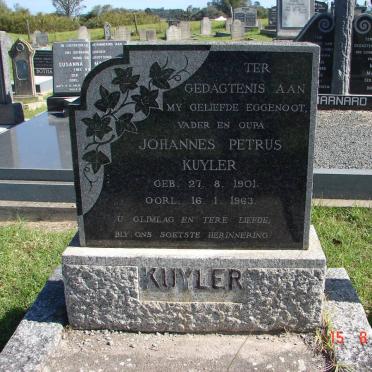 KUYLER Johannes Petrus 1901-1963