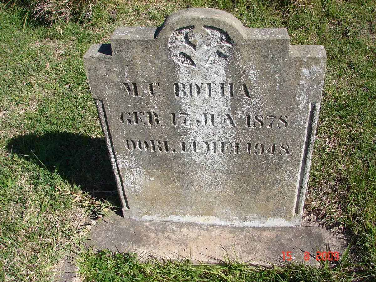 BOTHA M.C. 1878- 1948