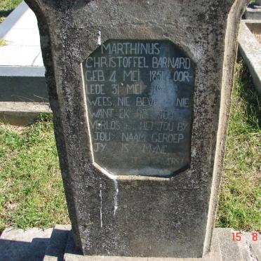 BARNARD Marthinus Christoffel 1851-19?7