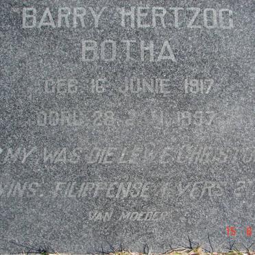 BOTHA Barry Hertzog 1917-1957