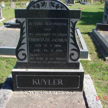 KUYLER Christiaan Jacobus 1888-1965