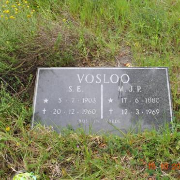 VOSLOO M.J.P. 1880-1969 :: VOSLOO S.E. 1903-1960