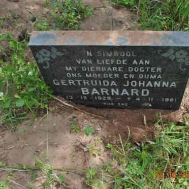 BARNARD Gertruida Johanna 1929-1981