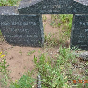 ROELOFSE Paul Johannes 1865-1947 &amp; Anna Margaretha 1875-1959