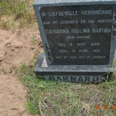 BARNARD Catharina Paulina Bartina nee THERON 1898-1961