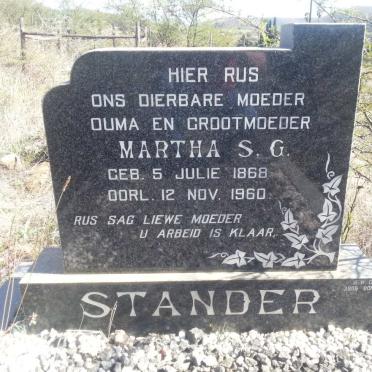 STANDER Martha S.G. 1868-1960