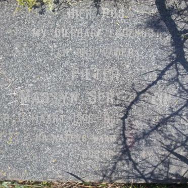 SERFONTEIN Pieter Massyn 1906-1937
