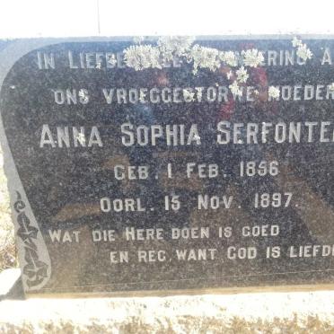 SERFONTEIN Anna Sophia 1856-1897