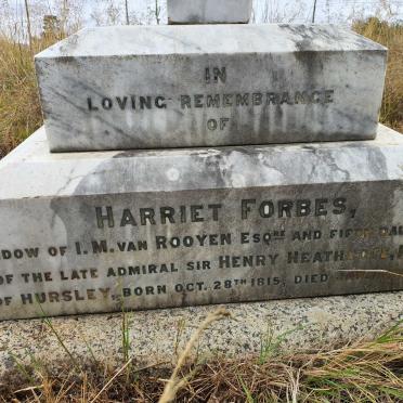 ROOYEN Harriet Forbes, van nee HEATHCOTE 1815-1895