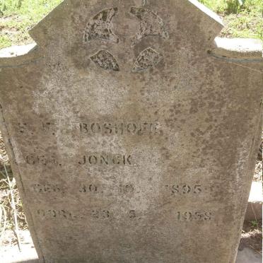 BOSHOFF S.F. nee JONCK 1895-1958