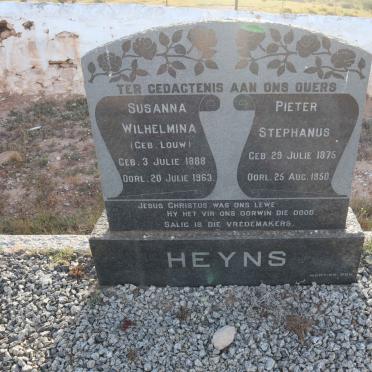 HEYNS Pieter Stephanus 1875-1950 &amp; Susanna Wilhelmina LOUW 1888-1963
