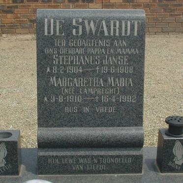 SWARDT Stephanus Janse, de 1904-1988  &amp; Margaretha Maria LAMPRECHT 1910-1992