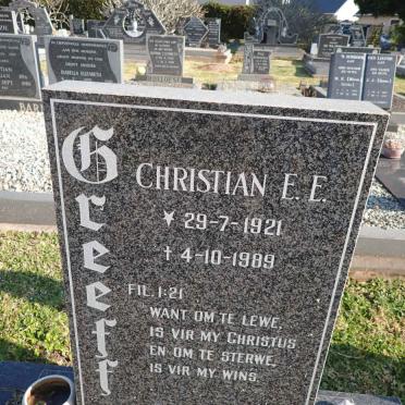 GREEFF Christiaan E.E. 1921-1989
