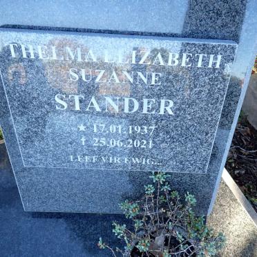 STANDER Thelma Elizabeth Suzanne 1937-2021