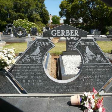 GERBER Barend Johannes 1916-1989 &amp; Jacoba Isabella 1919-2004