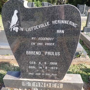 STANDER Barend Paulus 1908-1973