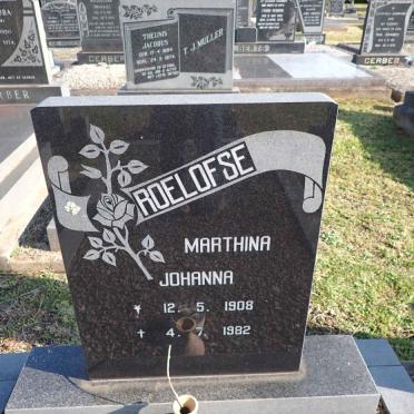 ROELOFSE Marthina Johanna 1908-1982