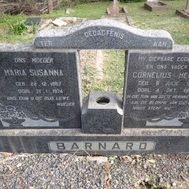 BARNARD Cornelius Hendrik 1881-1961 & Maria Susanna 1887-1974