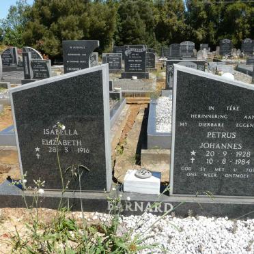 BARNARD Petrus Johannes 1928-1984 &amp; Isabella Elizabeth 1916-