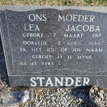 STANDER Lea Jacoba 1917-1984  