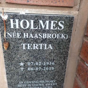 HOLMES Tertia nee HAASBROEK 1936-2019