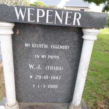 WEPENER W.J. 1947-1989