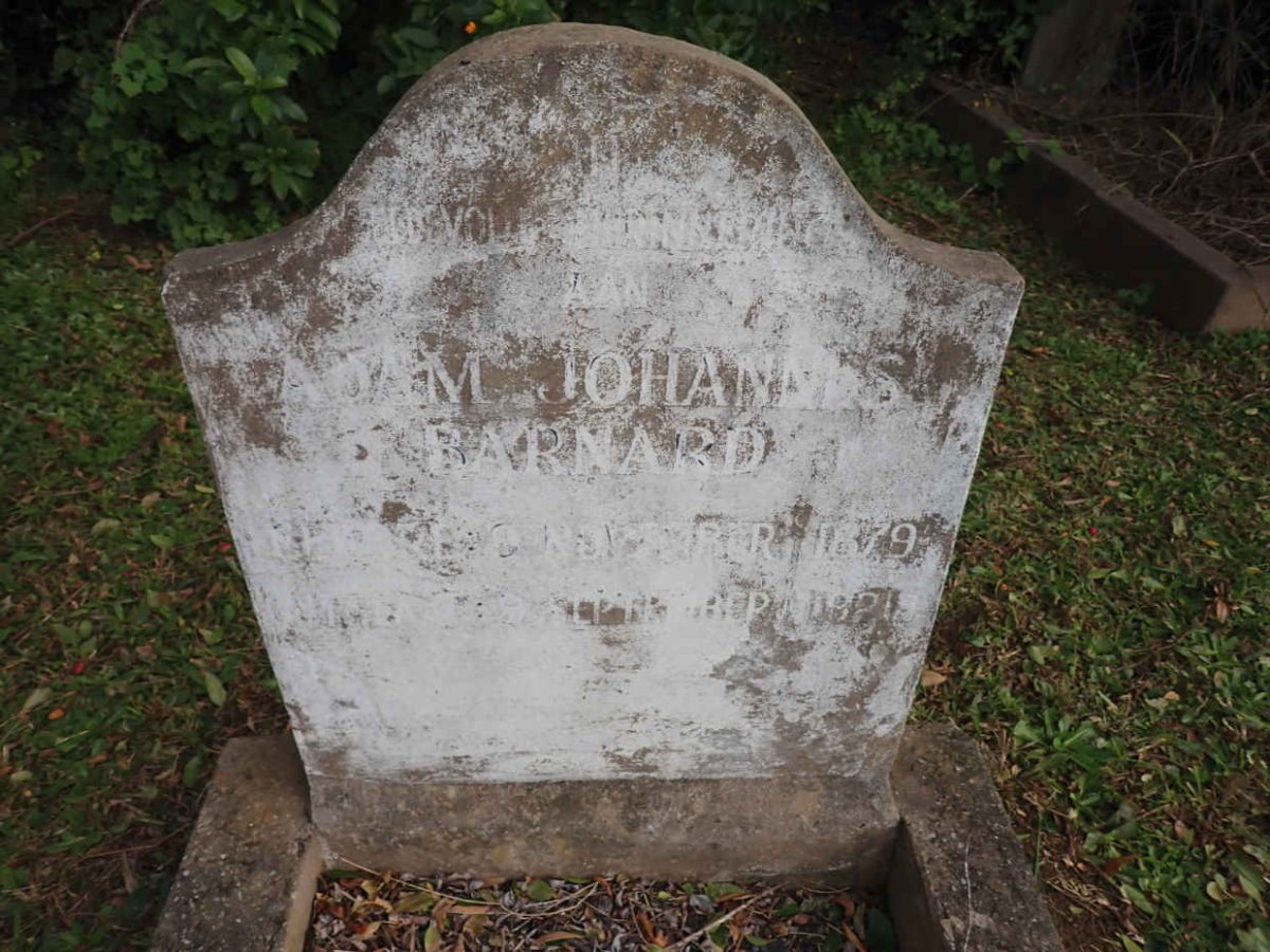 BARNARD Adam Johannes 1879-1921 