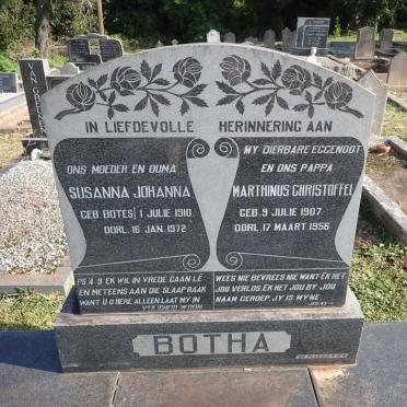 BOTHA Marthinus Christoffel 1907-1956 & Susanna Johanna BOTES 1910-1972