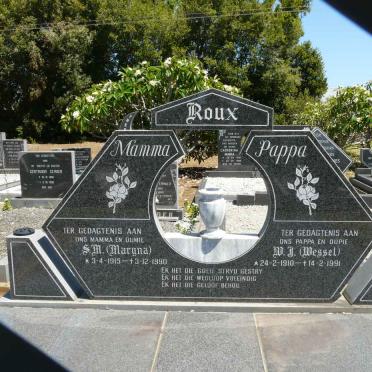 ROUX W.J. 1910-1991 &amp; S.M. 1915-1990