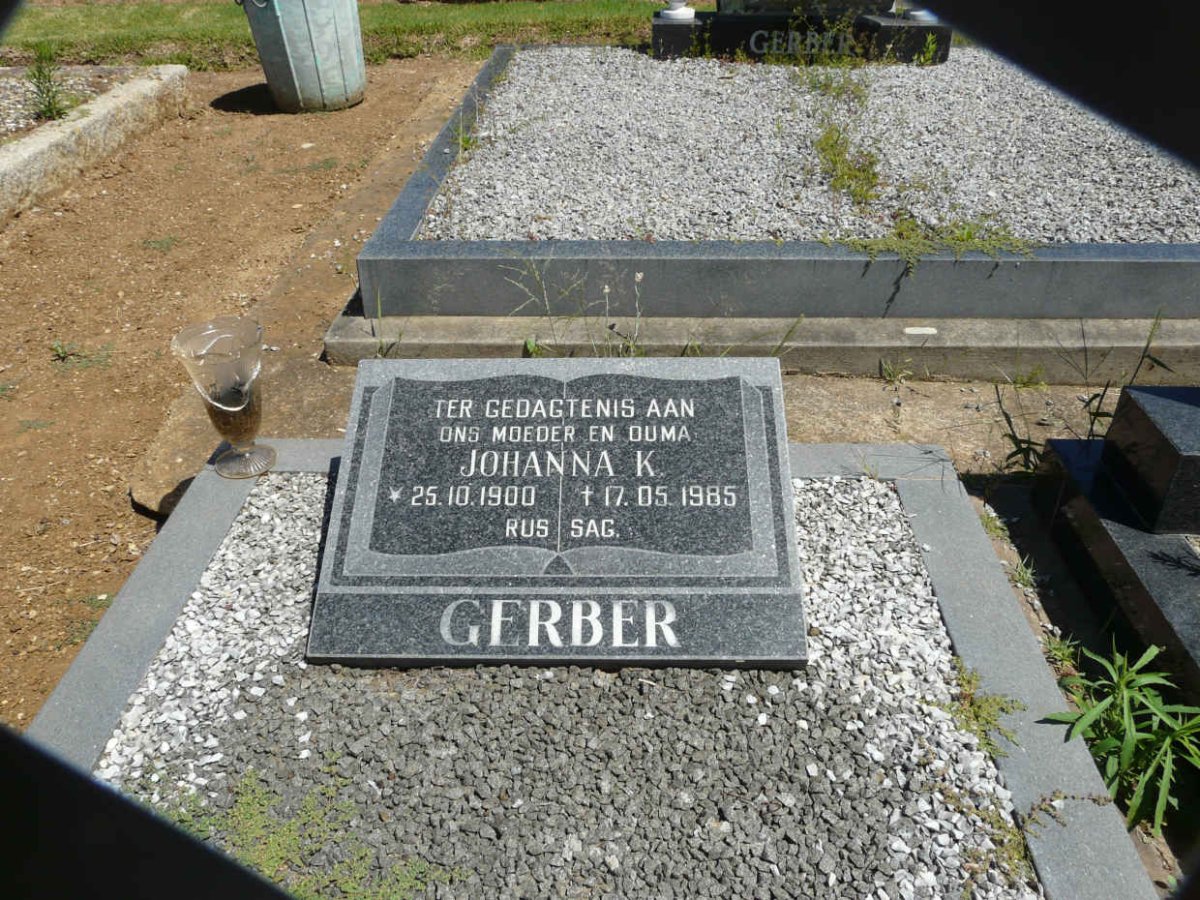 GERBER Johanna K. 1900-1985